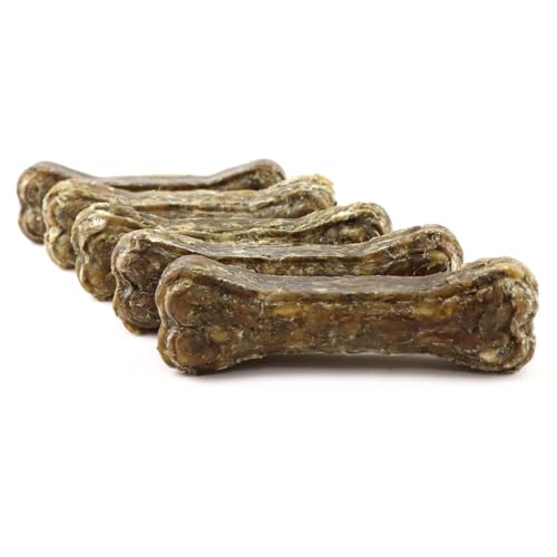 DOGBOSS 100% Natur Kauknochen speziell für kleine Hunderassen (2-10kg) in verschiedenen Geschmackssorten (5er Wachtel 10 cm) von DOGBOSS