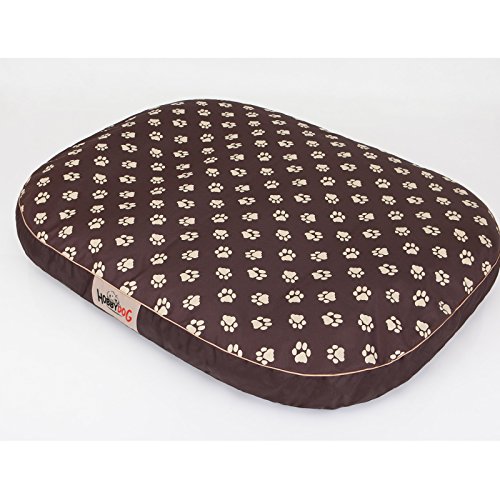 DOGGY Hobbydog M MOWBWL6 Dog Mattress Oval M 70X50 cm Brown with Paws, M, Brown, 1.6 kg DOGGY Hobbydog M MOWBWL6 Dog Mattress Oval M 70X50 cm Brown with Paws, M, Brown, 1.6 kg von DOGGY