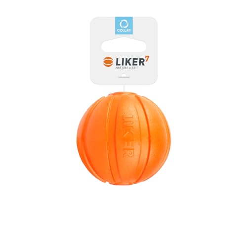 DOGGY Hundeball, Ultraleicht, Harmlos, Schwimmt auf dem Wasser, Hundespielzug, Hundetraining, Bindung zwischen Hund und Mensch, Orange, 7 cm von DOGGY