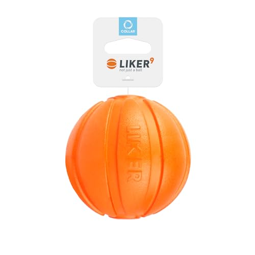 DOGGY Hundeball, Ultraleicht, Harmlos, Schwimmt auf dem Wasser, Hundespielzug, Hundetraining, Bindung zwischen Hund und Mensch, Orange, 9 cm von DOGGY