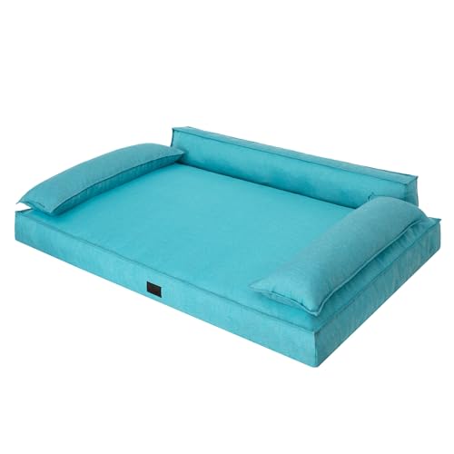 DOGGY Hundebett, Hundematratze, Hundecouch, für kleine und große Hunde, Hundekissen, Hundekorb, Haustier, Schlafplatz, Hundemöbel, Blau, XL: 99x66 cm DOGGY Hundebett, Hundematratze, Hundecouch, für kleine und große Hunde, Hundekissen, Hundekorb, Haustier, Schlafplatz, Hundemöbel, Blau, XL: 99x66 cm von DOGGY
