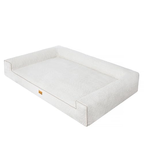 DOGGY Hundebett, Hundematratze, Hundecouch, für kleine und große Hunde, Hundekissen, Hundekorb, Haustier, Schlafplatz, Hundemöbel, Ecru, XXL:118x78 cm DOGGY Hundebett, Hundematratze, Hundecouch, für kleine und große Hunde, Hundekissen, Hundekorb, Haustier, Schlafplatz, Hundemöbel, Ecru, XXL:118x78 cm von DOGGY