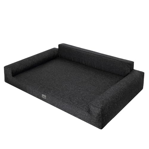 DOGGY Hundebett, Hundematratze, Hundecouch, für kleine und große Hunde, Hundekissen, Hundekorb, Haustier, Schlafplatz, Hundemöbel, Schwarz, XXL: 116x78 cm DOGGY Hundebett, Hundematratze, Hundecouch, für kleine und große Hunde, Hundekissen, Hundekorb, Haustier, Schlafplatz, Hundemöbel, Schwarz, XXL: 116x78 cm von DOGGY
