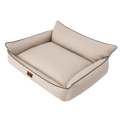 DOGGY Hundebett Haustierbett Hundeliege Kissen Liegen Hundekissen Bett Sofa Hundematratze Tierbett Hundesofa Matratze, Beige Ökoleinen, L - 64 x 49 cm DOGGY Hundebett Haustierbett Hundeliege Kissen Liegen Hundekissen Bett Sofa Hundematratze Tierbett Hundesofa Matratze, Beige Ökoleinen, L - 64 x 49 cm von DOGGY