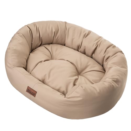 DOGGY Hundebett - Hundekorb für kleine mittelgroße & große Hunde – Bequemes Haustierbett - Hundebox- Hundesofa – Hundekissen - wasserabweisend - L 75x60 cm - Beige DOGGY Hundebett - Hundekorb für kleine mittelgroße & große Hunde – Bequemes Haustierbett - Hundebox- Hundesofa – Hundekissen - wasserabweisend - L 75x60 cm - Beige von DOGGY