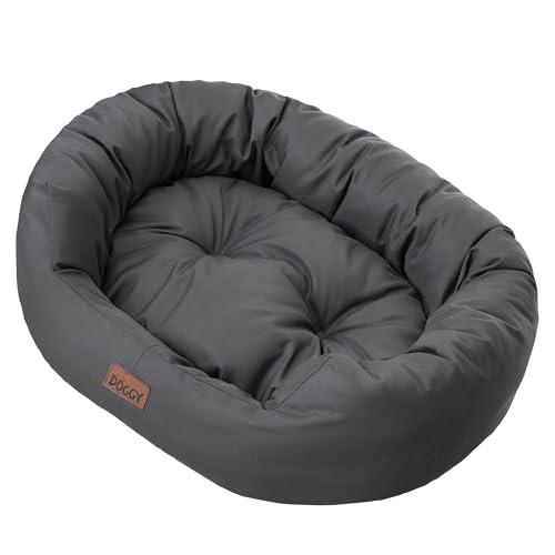 DOGGY Hundebett - Hundekorb für kleine mittelgroße & große Hunde – Bequemes Haustierbett - Hundebox- Hundesofa – Hundekissen - wasserabweisend - L 75x60 cm - Graphit DOGGY Hundebett - Hundekorb für kleine mittelgroße & große Hunde – Bequemes Haustierbett - Hundebox- Hundesofa – Hundekissen - wasserabweisend - L 75x60 cm - Graphit von DOGGY