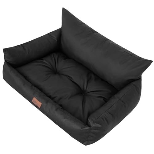 DOGGY Hundebett - Hundekorb für kleine mittelgroße & große Hunde – Haustierbett – Hundesofa – Hundematratze - Tierbett - L 64x49 cm - Schwarz DOGGY Hundebett - Hundekorb für kleine mittelgroße & große Hunde – Haustierbett – Hundesofa – Hundematratze - Tierbett - L 64x49 cm - Schwarz von DOGGY