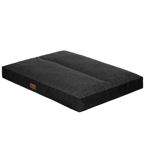 DOGGY Hundekissen flauschig Hundematte - Waschbar Hundekissen flauschig - Haustierbett Hundematratze – für mittelgroße Hunde - M 70x50 cm - Hundebett, Hundekissen, Haustierbett - Schwarz Kunstleinen DOGGY Hundekissen flauschig Hundematte - Waschbar Hundekissen flauschig - Haustierbett Hundematratze – für mittelgroße Hunde - M 70x50 cm - Hundebett, Hundekissen, Haustierbett - Schwarz Kunstleinen von DOGGY