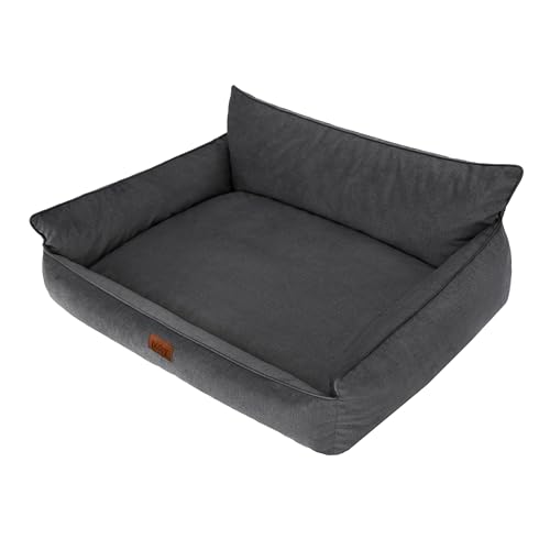 Hundebett Haustierbett Hundeliege Kissen Liegen Hundekissen Bett Sofa Hundematratze Tierbett Hundesofa Matratze, Dunkel Anthrazit Fancy, L - 64 x 49 cm Hundebett Haustierbett Hundeliege Kissen Liegen Hundekissen Bett Sofa Hundematratze Tierbett Hundesofa Matratze, Dunkel Anthrazit Fancy, L - 64 x 49 cm von DOGGY