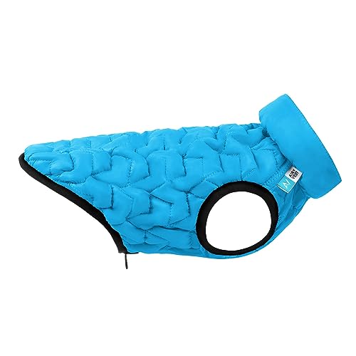 Reversible Hundekleidung, Hundejacke, Elastische, Wasserdicht, Windichte, Praktische Tasche, Blau, Größe M - 43x60x42 cm von DOGGY