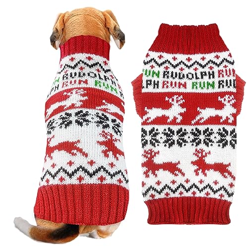 DOGGYZSTYLE Weihnachtspullover für Hunde, niedlich, gestreift, Weihnachtsmann-Kostüm, Urlaub, Welpen, Katze, Pullover, Outfits, Neujahrsgeschenke für kleine, mittelgroße und große Hunde (rotes DOGGYZSTYLE Weihnachtspullover für Hunde, niedlich, gestreift, Weihnachtsmann-Kostüm, Urlaub, Welpen, Katze, Pullover, Outfits, Neujahrsgeschenke für kleine, mittelgroße und große Hunde (rotes von DOGGYZSTYLE