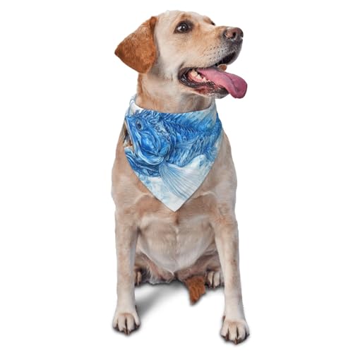 Blue Devil Fish Hundehalstücher & Haustier-Schals – stilvolle und bequeme Hundeschals für kleine, mittelgroße und große Hunde Blue Devil Fish Hundehalstücher & Haustier-Schals – stilvolle und bequeme Hundeschals für kleine, mittelgroße und große Hunde von DOGJTYUEH