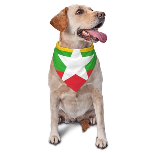 Hundehalstücher & Haustierschals Flagge von Myanmar – stilvolle und bequeme Hundeschals für kleine, mittelgroße und große Hunde Hundehalstücher & Haustierschals Flagge von Myanmar – stilvolle und bequeme Hundeschals für kleine, mittelgroße und große Hunde von DOGJTYUEH