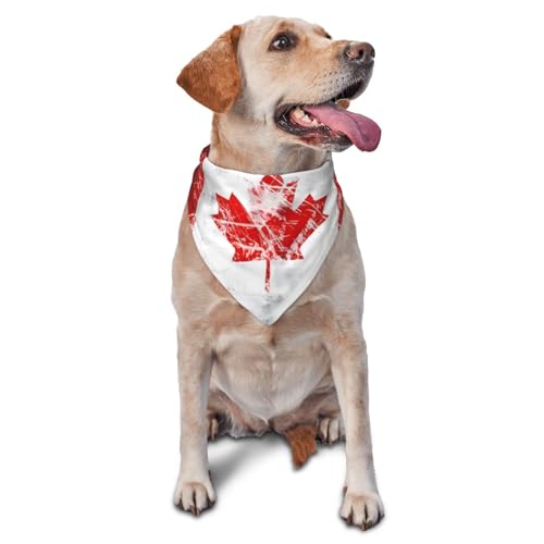 Hundehalstücher und Haustierschals im Retro-Stil mit Kanada-Flagge, stilvolle und bequeme Hunde-Schals für kleine, mittelgroße und große Hunde Hundehalstücher und Haustierschals im Retro-Stil mit Kanada-Flagge, stilvolle und bequeme Hunde-Schals für kleine, mittelgroße und große Hunde von DOGJTYUEH