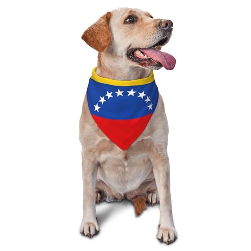 Hundehalstücher und Haustierschals mit Flagge von Venezuela, stilvolle und bequeme Hundehalstücher für kleine, mittelgroße und große Hunde Hundehalstücher und Haustierschals mit Flagge von Venezuela, stilvolle und bequeme Hundehalstücher für kleine, mittelgroße und große Hunde von DOGJTYUEH
