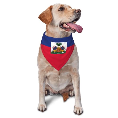 Hundehalstücher & Haustierschals mit Haitianischer Flagge, stilvolle und bequeme Hundeschals für kleine, mittelgroße und große Hunde Hundehalstücher & Haustierschals mit Haitianischer Flagge, stilvolle und bequeme Hundeschals für kleine, mittelgroße und große Hunde von DOGJTYUEH