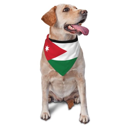 Hundehalstücher und Haustierschals mit Jordanien-Flagge, stilvolle und bequeme Hundehalstücher für kleine, mittelgroße und große Hunde Hundehalstücher und Haustierschals mit Jordanien-Flagge, stilvolle und bequeme Hundehalstücher für kleine, mittelgroße und große Hunde von DOGJTYUEH