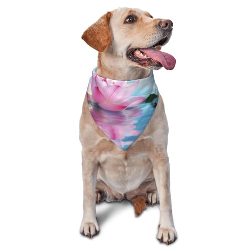 Hundehalstücher und Haustierschals mit Lotusblüte, stilvolle und bequeme Hundehalstücher für kleine, mittelgroße und große Hunde Hundehalstücher und Haustierschals mit Lotusblüte, stilvolle und bequeme Hundehalstücher für kleine, mittelgroße und große Hunde von DOGJTYUEH