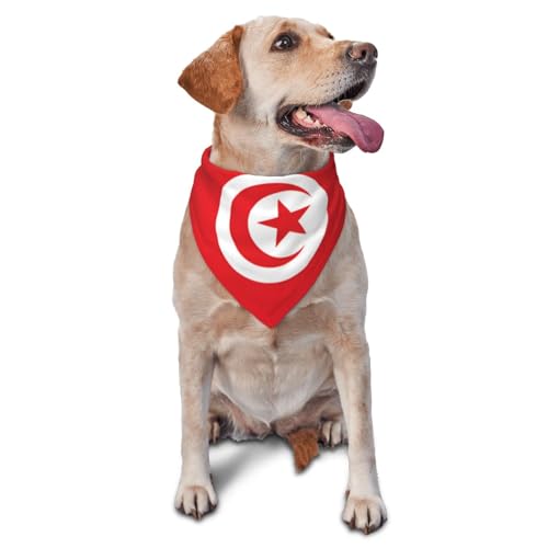 Hundehalstücher & Haustierschals mit tunesischer Flagge, stilvolle und bequeme Hundeschals für kleine, mittelgroße und große Hunde Hundehalstücher & Haustierschals mit tunesischer Flagge, stilvolle und bequeme Hundeschals für kleine, mittelgroße und große Hunde von DOGJTYUEH