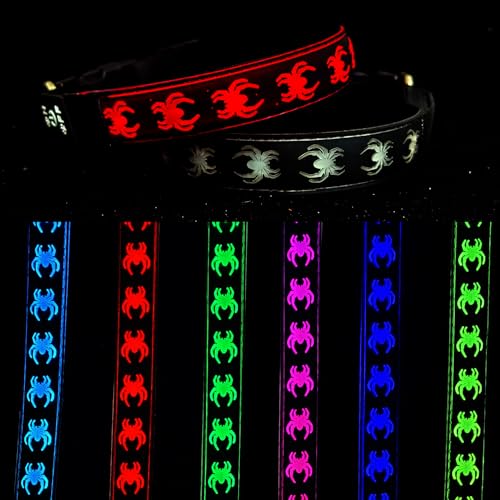 DOGLED USB-C-LED-Hundehalsband, 3D-Design, bequemes und weiches Material, mehrfarbige Beleuchtung, Nacht-Hundehalsband (SP-Schwarz, Größe L (50–60 cm) von DOGLED
