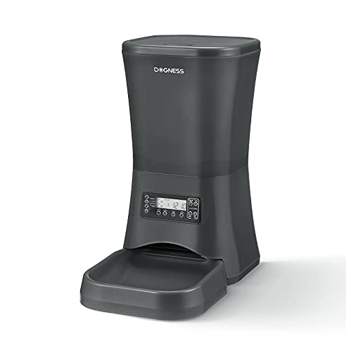 DOGNESS 9L Hundefutterautomat für große Hunde, Automatischer Hundefutterspender mit Timer, Extra groß, Programmierbarer automatischer Tierfutterspender, Portionskontrolle von DOGNESS
