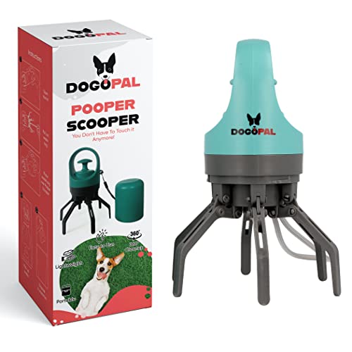 DOGOPAL 360 Hundekotgreifer mit Kotbeutelspender - Moderne Hundekotschaufel mit Hundekotbeutelspender - Pooper Scooper - Einfaches Aufsammeln von Hundekot für kleine, mittlere & große Hunde von DOGOPAL