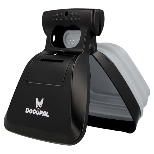 DOGOPAL Hundekotgreifer mit Beutel für Unterwegs - Tragbare Hundekotschaufel mit Erweiterbarem Fach für Hundekotbeutel - Hundekotzange Pooper Scooper - Kotschaufel Hunde Katze von DOGOPAL