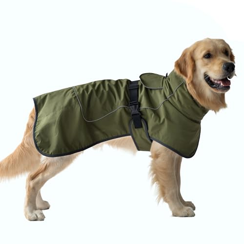 DOGOPAL Hundemantel Wasserdicht | Wintermantel & Hunderegenmantel mit Fleecefutter, Reflektierend und Winddicht, Regenmantel Hund für Kleine, Mittlere und Große Hunde, Perfekt für Kaltes Wetter (45) von DOGOPAL