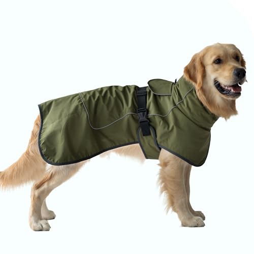 DOGOPAL Hundemantel Wasserdicht | Wintermantel & Hunderegenmantel mit Fleecefutter, Reflektierend und Winddicht, Regenmantel Hund für Kleine, Mittlere und Große Hunde, Perfekt für Kaltes Wetter (50) von DOGOPAL