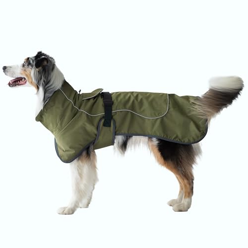 DOGOPAL Hundemantel Wasserdicht | Wintermantel & Hunderegenmantel mit Fleecefutter, Reflektierend und Winddicht, Regenmantel Hund für Kleine, Mittlere und Große Hunde, Perfekt für Kaltes Wetter (60) von DOGOPAL