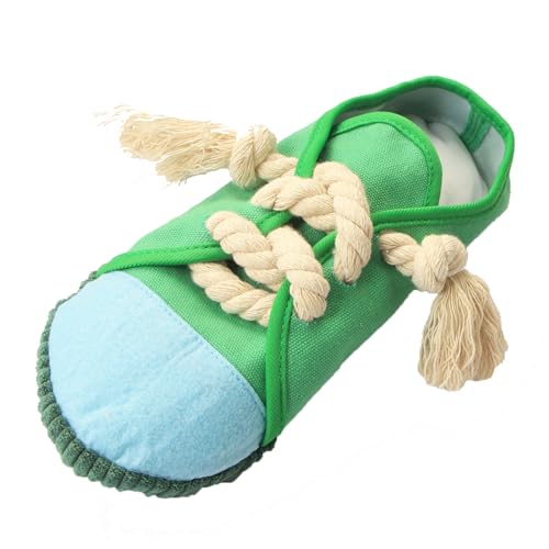 DOGOWU Kauspielzeug für Hunde, kreative Schuhform, quietschendes Spielzeug, langlebiges und sicheres Hundespielzeug, lustige Schuhe, Geräuschspielzeug für kleine und mittelgroße Haustiere, von DOGOWU