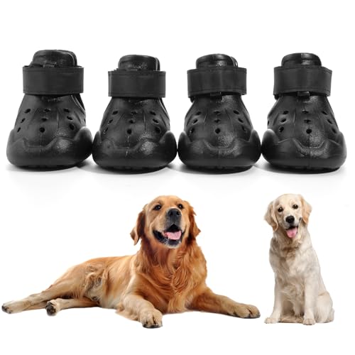 DOGOYS Hundeschuhe, Hundesandalen für heißen Gehweg, Outdoor-Hundestiefel, rutschfest, wasserdicht, Hundestiefel für Winter, verschneite Tage und Sommer, 4 Stück, Hunde-Crocs mit robuster Sohle, DOGOYS Hundeschuhe, Hundesandalen für heißen Gehweg, Outdoor-Hundestiefel, rutschfest, wasserdicht, Hundestiefel für Winter, verschneite Tage und Sommer, 4 Stück, Hunde-Crocs mit robuster Sohle, von DOGOYS