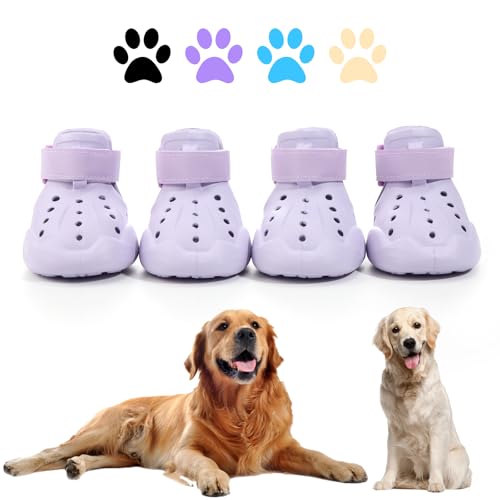 DOGOYS Hundeschuhe, rutschfest, wasserdicht, mit robuster Sohle, Lila, geeignet für Sommer und Winter, 4 Stück DOGOYS Hundeschuhe, rutschfest, wasserdicht, mit robuster Sohle, Lila, geeignet für Sommer und Winter, 4 Stück von DOGOYS
