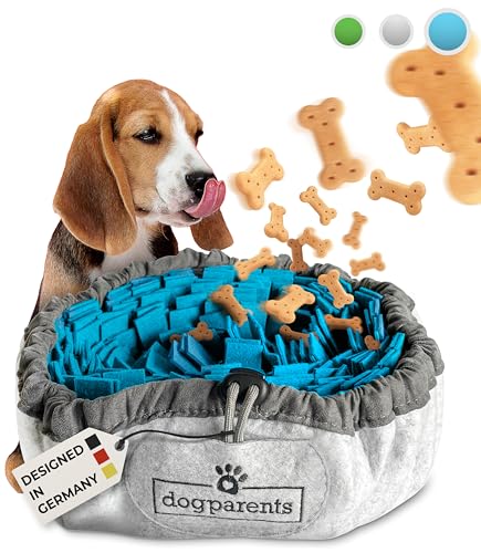 DOGPARENTS® Schnüffelteppich Hund klein & groß – Schnüffelmatte ROBUSTER Schnüffelteppich für Hunde Beschäftigung Suchspiele für Hunde [Schnüffelspielzeug Hund] Blau von DOGPARENTS