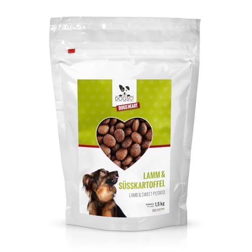 DOGS-HEART Lamm&Süßkartoffel (1,5kg) Getreidefreies Hundefutter mit hohem Fleischanteil - ohne Zusatz von Zucker, Mais oder Weizen von DOGS-HEART