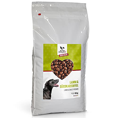 DOGS-HEART Lamm&Süßkartoffel 15kg - Getreidefreies Hundefutter mit hohem Fleischanteil - ohne Zusatz von Zucker, Mais oder Weizen von DOGS-HEART