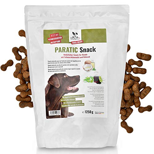 DOGS-HEART PARATIC Snack | Natürlicher Schutz-Snack für Hunde mit Schwarzkümmelöl und Kokosöl | Premium Hunde Leckerli | natürlich, beruhigt & entspannt (1250 g) von DOGS-HEART