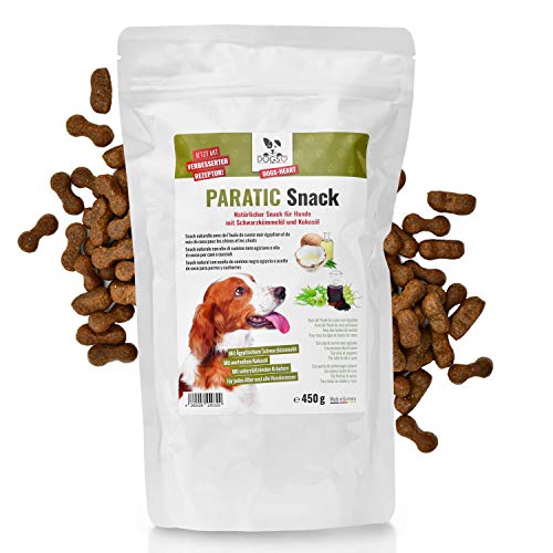DOGS-HEART PARATIC Snack | Natürlicher Schutz-Snack für Hunde mit Schwarzkümmelöl und Kokosöl | Premium Hunde Leckerli | natürlich, beruhigt & entspannt (450 g) von DOGS-HEART