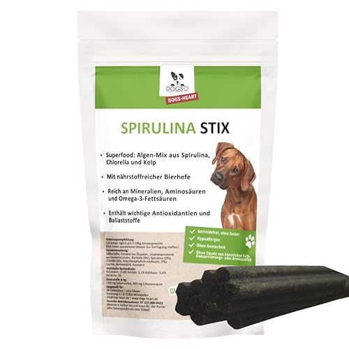 DOGS-HEART Spirulina STIX: Gesunde Zahnpflegestix mit Meeresalge für Hunde von DOGS-HEART