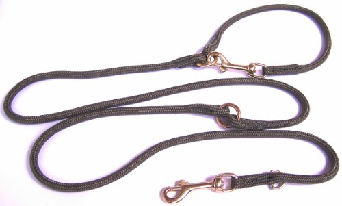 Dogs and More - Hochwertige verstellbare MeRuBu Seilleine/Führleine mit Messingkarabinern in Sieben Farben (2,1 m lang; 8 mm) von DOGS and MORE
