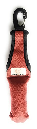 Dogs and More - Bringsel mit leichtem Wirbelkarabiner in Rot (Verweiser-Dummy) von DOGS and MORE