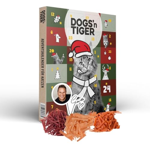 Dogs'n Tiger - Guido Maria Kretschmer Katzen Adventskalender 2025, Adventskalender für Katzen – Natürliche & hochwertige Snacks aus 85% Fleisch hinter jedem Türchen, ohne Zucker & Getreide Dogs'n Tiger - Guido Maria Kretschmer Katzen Adventskalender 2025, Adventskalender für Katzen – Natürliche & hochwertige Snacks aus 85% Fleisch hinter jedem Türchen, ohne Zucker & Getreide von DOGS' n TIGER