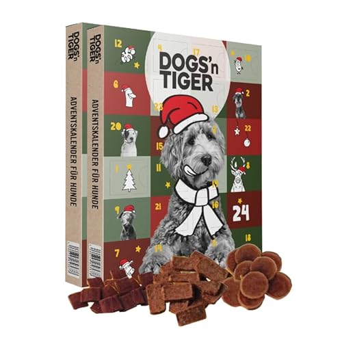 Dogs'n Tiger - Hunde Adventskalender Bundel 2025, Adventskalender für Hunde von Dogs'n Tiger – Natürliche & hochwertige Snacks aus 85% Fleisch hinter jedem Türchen, ohne Zucker & Getreide von DOGS' n TIGER