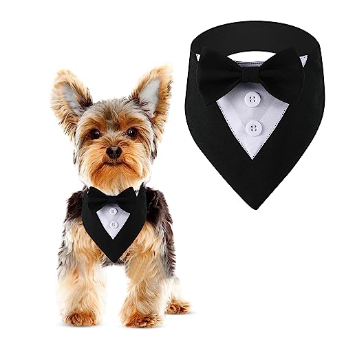 Formal Dog Smoking verstellbares Haustierhalsband mit Schleife, für kleine, mittelgroße und große Hunde, Hochzeitskleidung, Geburtstagsgeschenke von DOGTACT