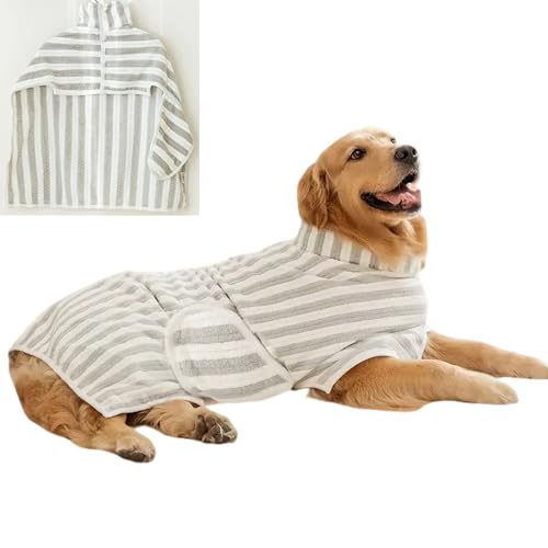 DOINEUFL Hunde-Trockenmantel, Handtuch und Bademantel, Bademäntel und Handtücher für kleine, mittelgroße und große Hunde, Bademäntel für Dusche, Schwimmen und Fellpflege, passend für Französische von DOINEUFL