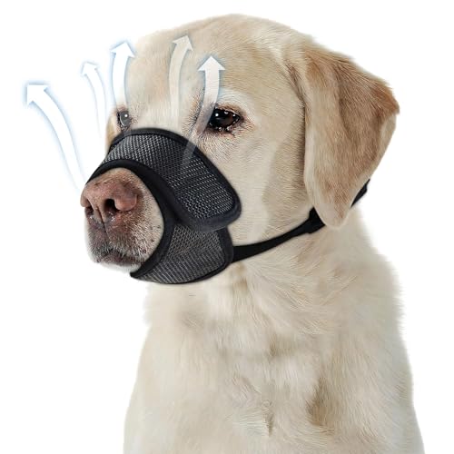 DOINEUFL Hundemaulkorb, leichter & atmungsaktiver Netzmaulkorb für kleine und mittelgroße Hunde, verstellbarer Schnallenriemen Hundemaulkörbe, um Beißen, Bellen und Kauen zu verhindern (Schwarz, S) DOINEUFL Hundemaulkorb, leichter & atmungsaktiver Netzmaulkorb für kleine und mittelgroße Hunde, verstellbarer Schnallenriemen Hundemaulkörbe, um Beißen, Bellen und Kauen zu verhindern (Schwarz, S) von DOINEUFL