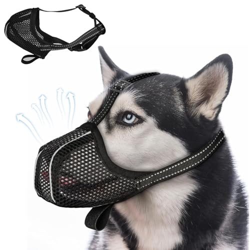 DOINEUFL Maulkorb für Mittlere, Kleine und Große Hunde - Reflektierend Mesh für Schäferhund, Labrador - Giftköderschutz, Verstellbar (L) DOINEUFL Maulkorb für Mittlere, Kleine und Große Hunde - Reflektierend Mesh für Schäferhund, Labrador - Giftköderschutz, Verstellbar (L) von DOINEUFL