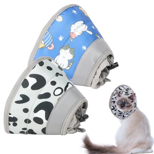 Katzenkegelhalsband, weich, um Lecken zu stoppen, verstellbare Katzenkegel-Genesungshalsbänder und -kegel, bequemer, weicher Katzenkegel für Kätzchen, kleine Hunde und Welpen, Schutz nach Operationen, Katzenkegelhalsband, weich, um Lecken zu stoppen, verstellbare Katzenkegel-Genesungshalsbänder und -kegel, bequemer, weicher Katzenkegel für Kätzchen, kleine Hunde und Welpen, Schutz nach Operationen, von DOINEUFL