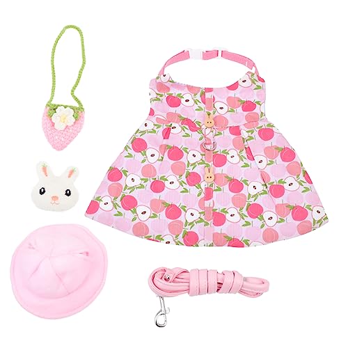 DOITOOL Kaninchen Geschirr Set Mit Süßem Outfit Hut Und Leine Einstellbare Atmungsaktive Tragehilfe Für Haustiere Für Kaninchen Und Kleintiere DOITOOL Kaninchen Geschirr Set Mit Süßem Outfit Hut Und Leine Einstellbare Atmungsaktive Tragehilfe Für Haustiere Für Kaninchen Und Kleintiere von DOITOOL