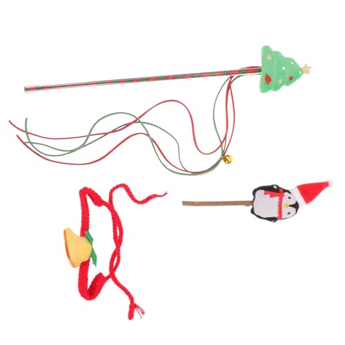DOITOOL 1 Satz Katze Weihnachtsanzug Spielzeug Für Katzen Interaktives Katzenminze-Spielzeug Katzen-zauberstab-Teaser-Spielzeug Lustiger Kombination Weihnachten Plüsch DOITOOL 1 Satz Katze Weihnachtsanzug Spielzeug Für Katzen Interaktives Katzenminze-Spielzeug Katzen-zauberstab-Teaser-Spielzeug Lustiger Kombination Weihnachten Plüsch von DOITOOL